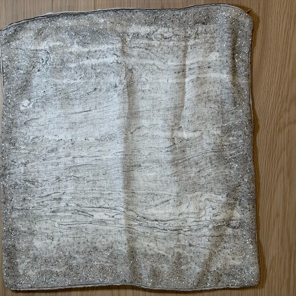 Luxurious Silver and Gray Accent Pillow case